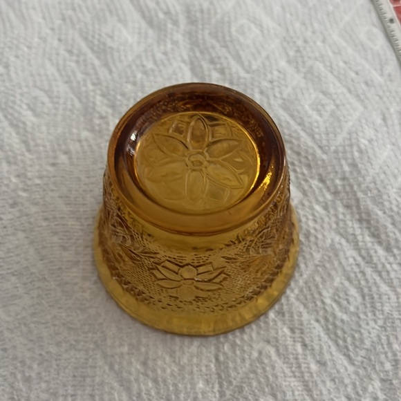 Vintage antique depression glass plate, saucer, and cup three-piece set - Picture 11 of 11